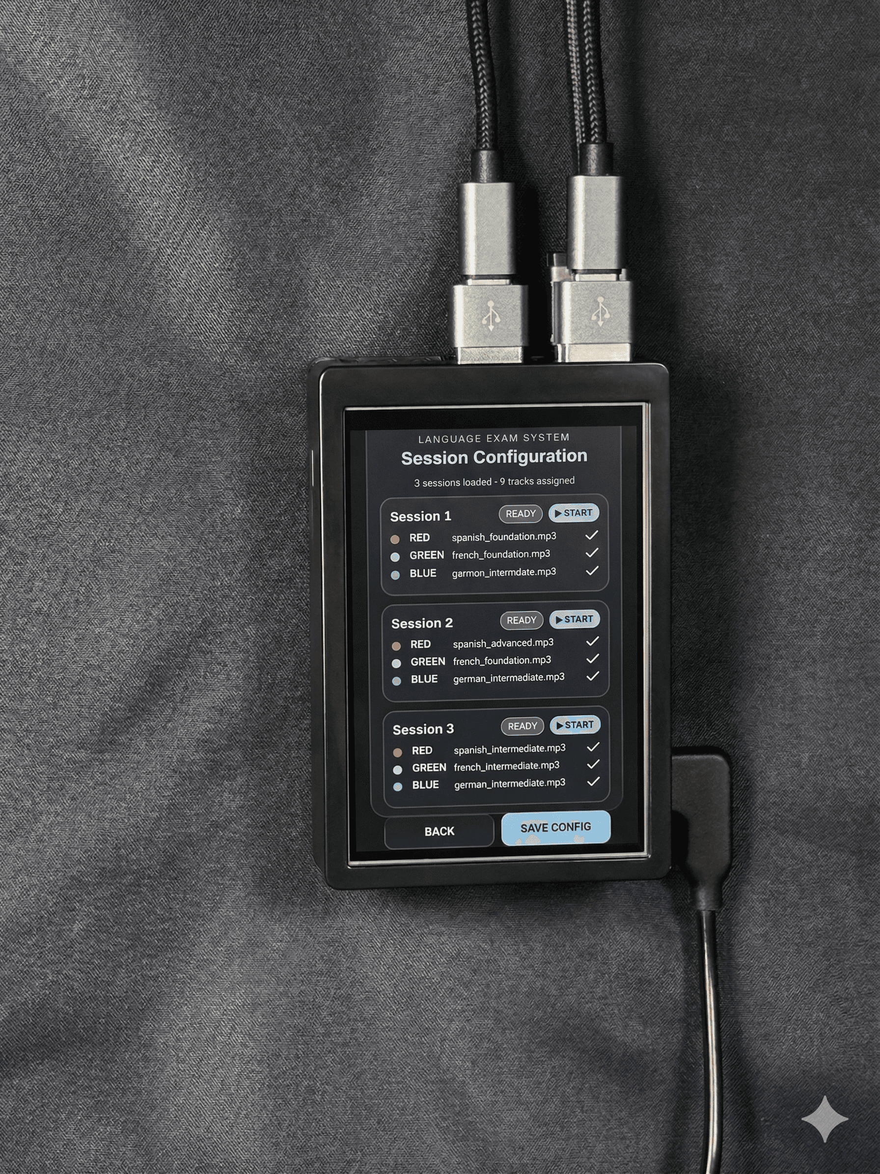 SoundWeave Education configuration interface